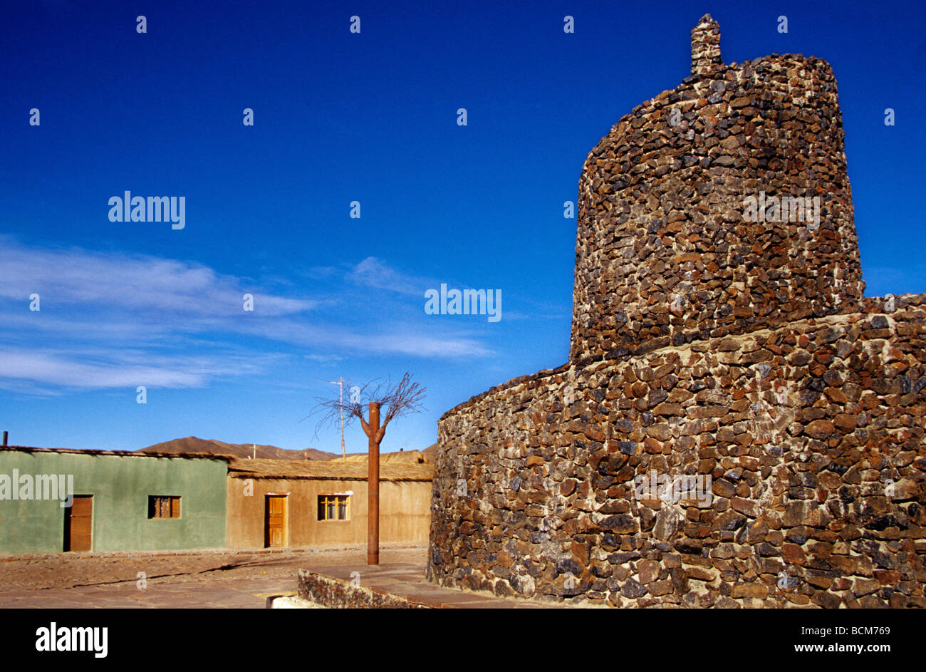 Pueblo Modelo Kulpina K, un ex città mineraria, Reserva de fauna Andina Eduardo Avaroa, Sur Lípez, Uyuni, Potosi. Foto Stock