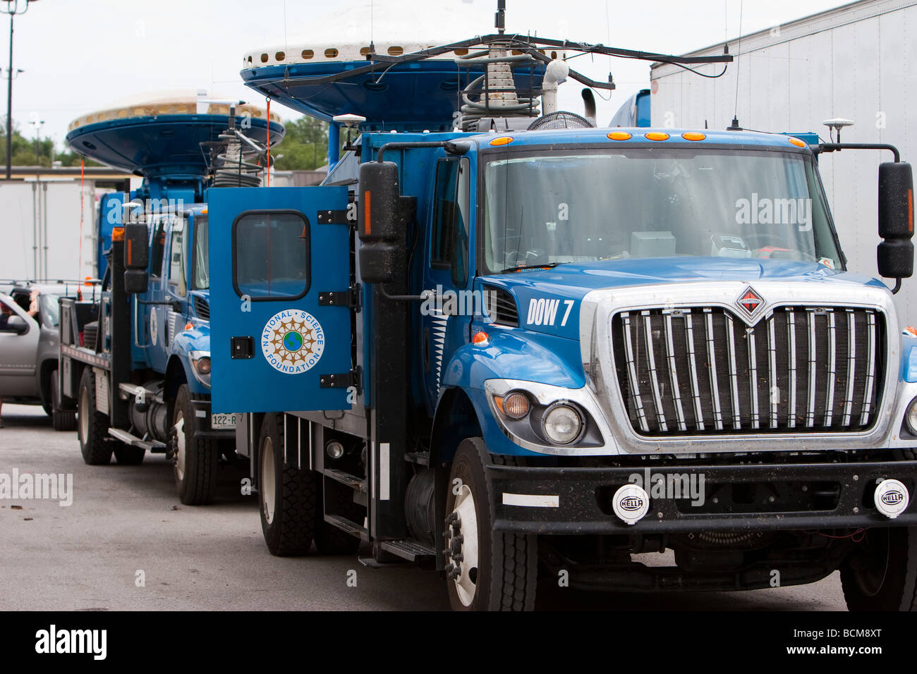 Il Doppler su ruote camion DOW 6 e DOW 7. Girato durante il progetto Vortex 2. Foto Stock