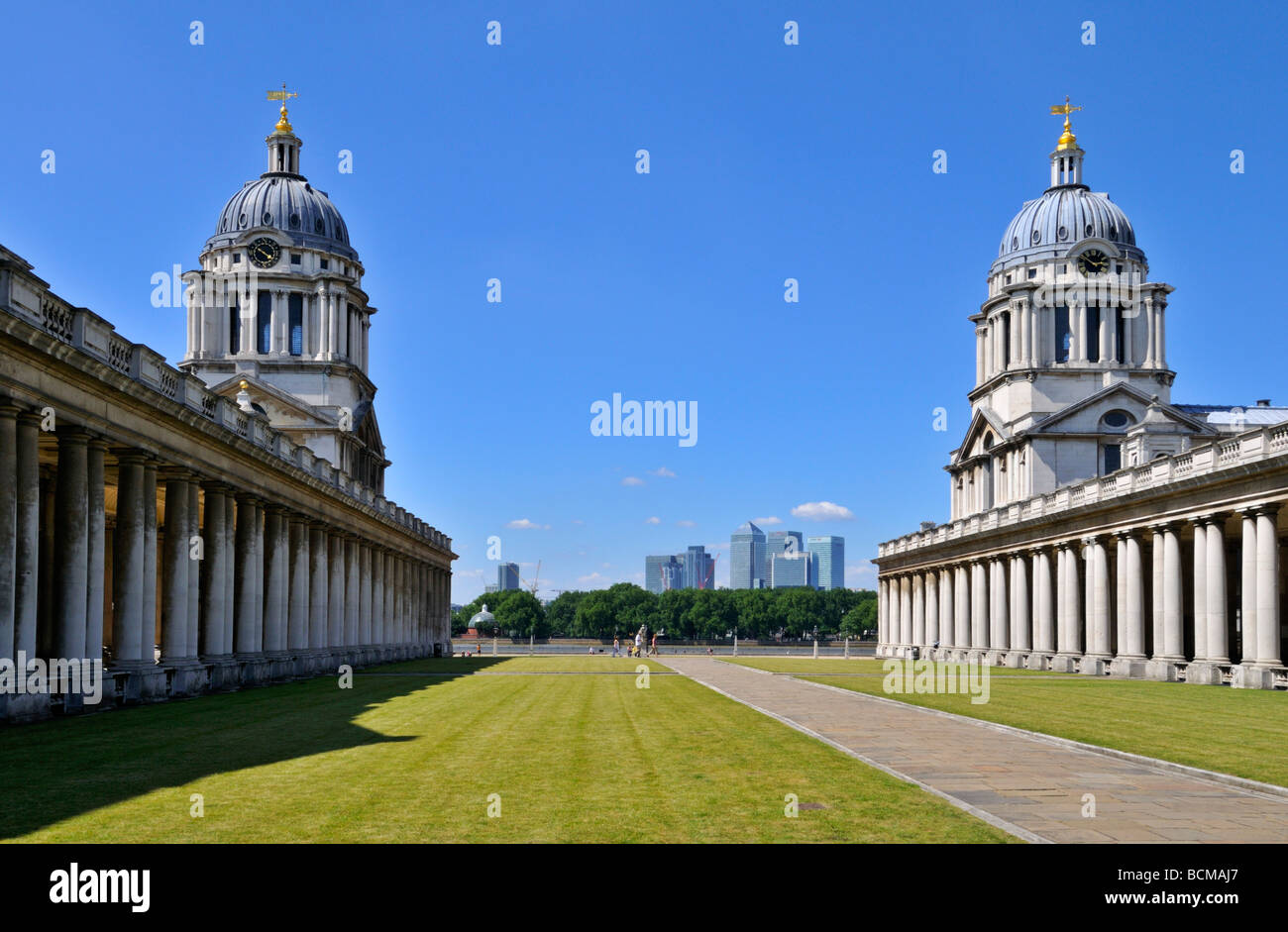 Old Royal Naval College di Greenwich London Regno Unito Foto Stock