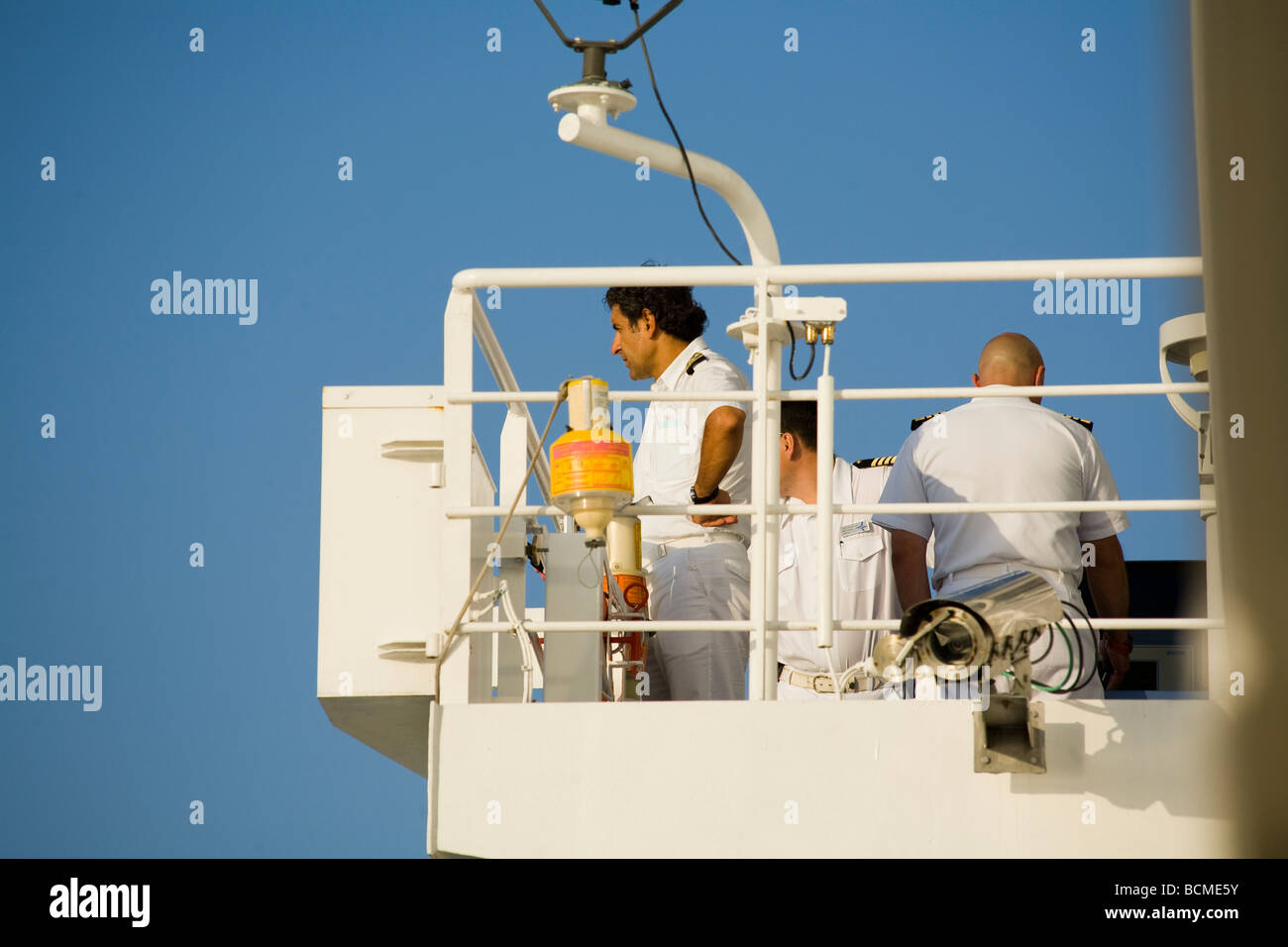 Officer's platform Oceania cruise ship Nautica Foto Stock