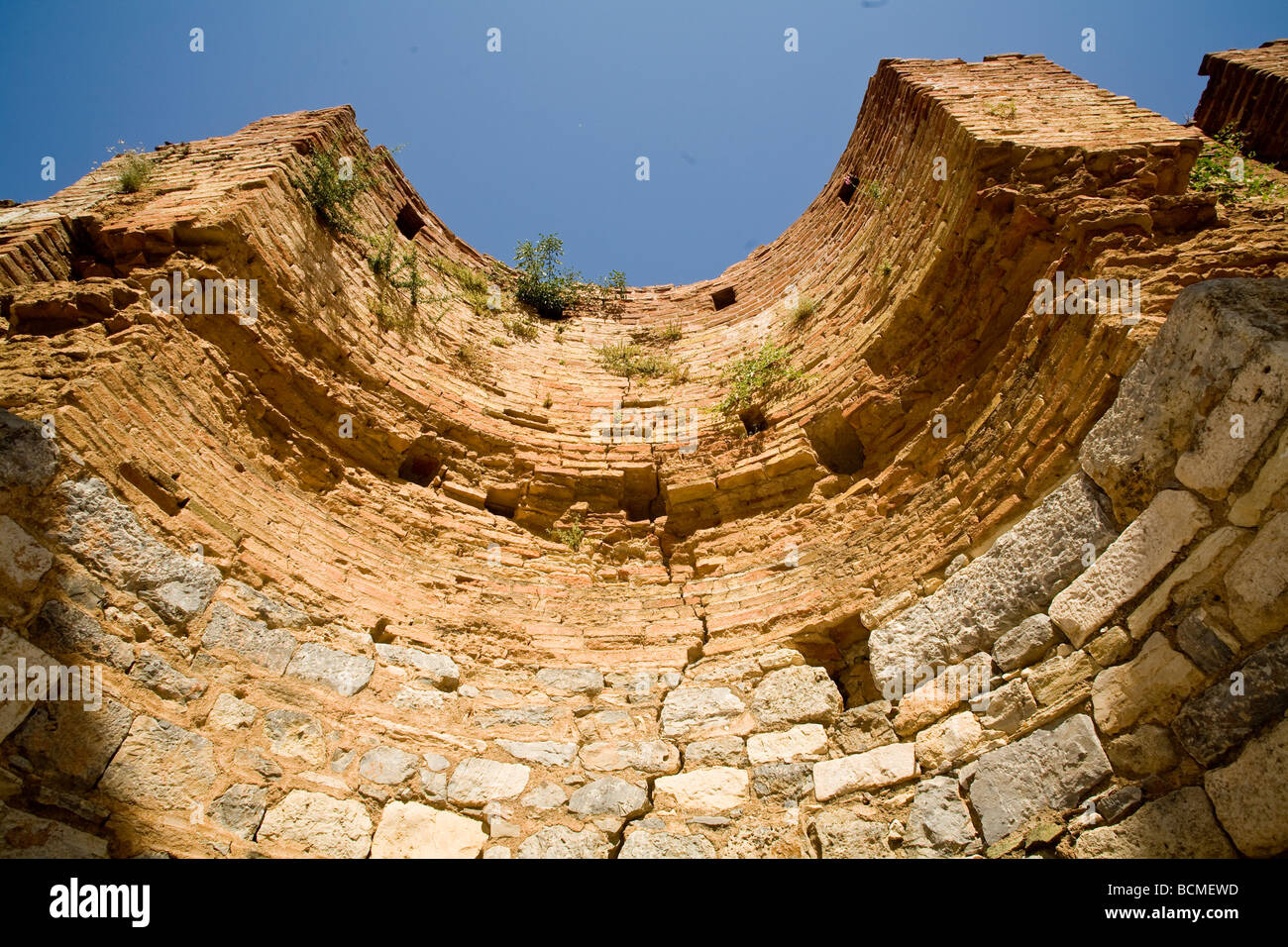 La parete interna della Biblioteca di Celso. Efeso Turchia Foto Stock