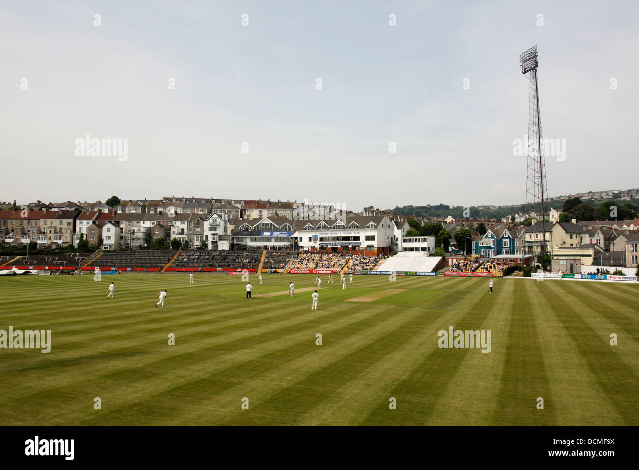 Glamorgan Cricket Club giocando a un gioco a contro il Northamptonshire di Sant'Elena, Swansea, Wales, Regno Unito Foto Stock