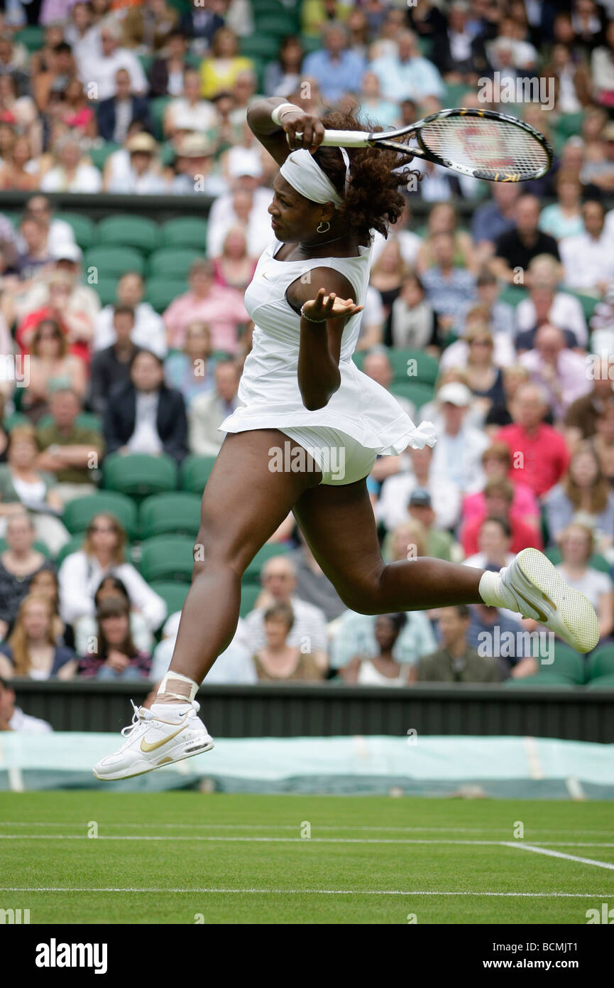 Campionati di Wimbledon 2009, Serena Williams USA in azione Foto Stock