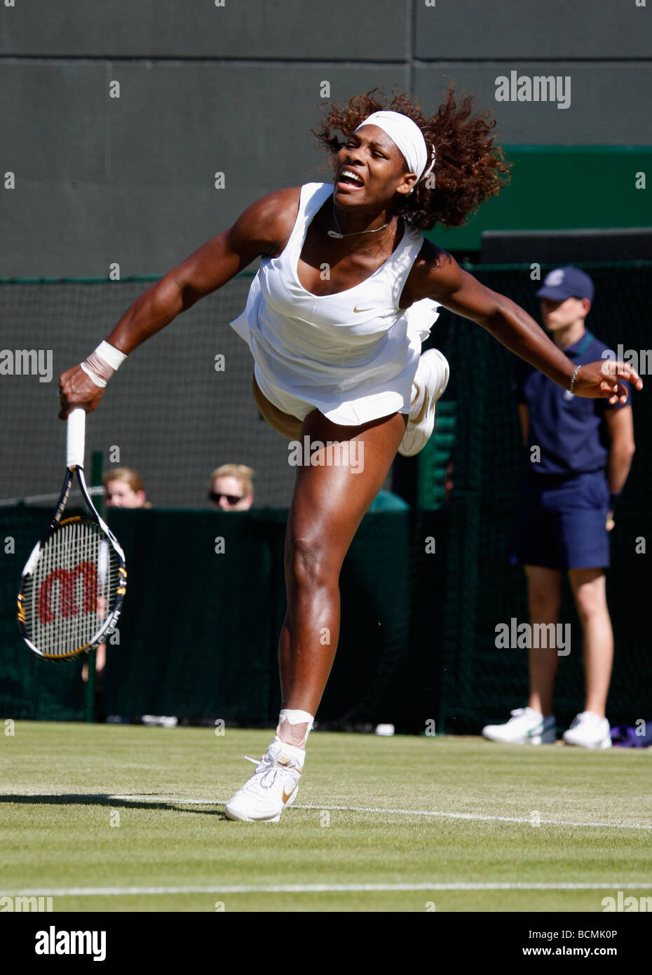 Campionati di Wimbledon 2009, Serena Williams USA in azione Foto Stock