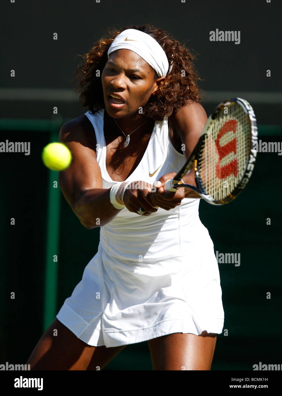 Campionati di Wimbledon 2009, Serena Williams USA in azione Foto Stock