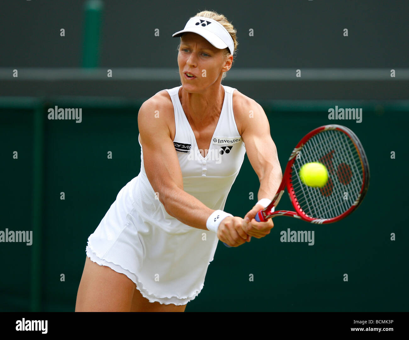 Campionati di Wimbledon 2009,Elena Dementieva RUS in azione Foto Stock