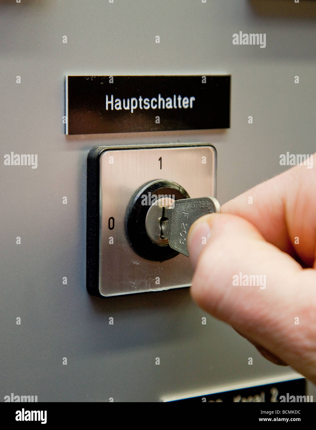 Interruttore principale Foto Stock