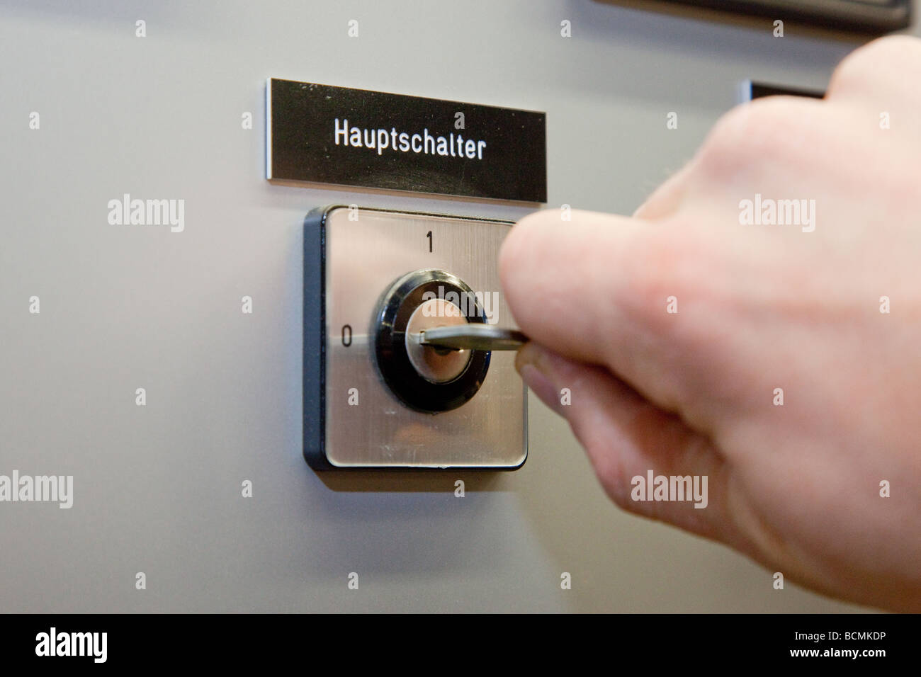 Interruttore principale Foto Stock