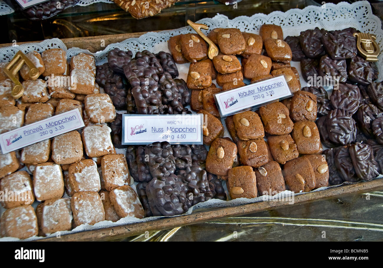 Monschau Nordeifel tedesco Germania panificio Torta di biscotti Foto Stock