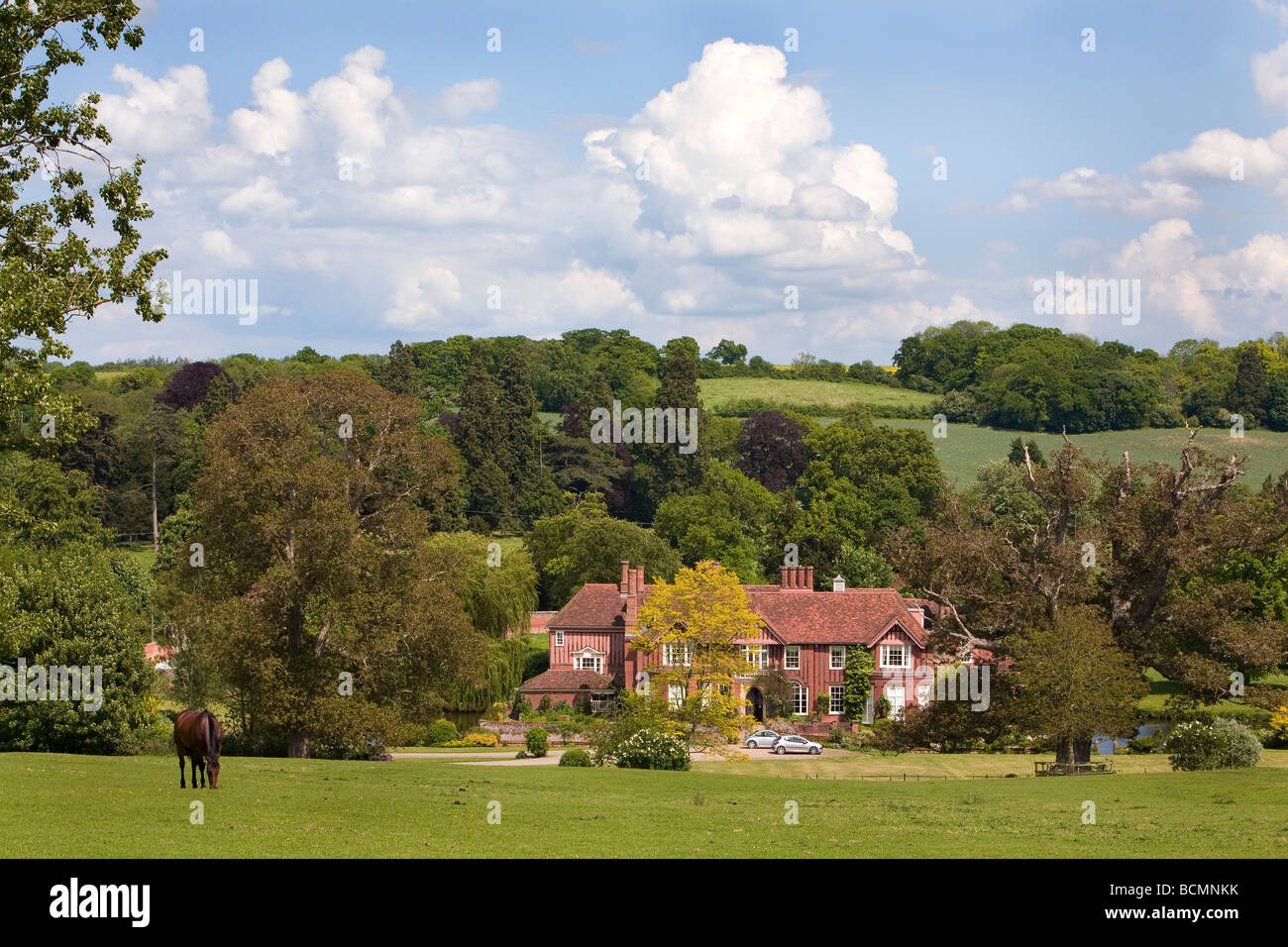 Viste generali Boxted Hall, Boxted vicino a Sudbury Suffolk Foto Stock