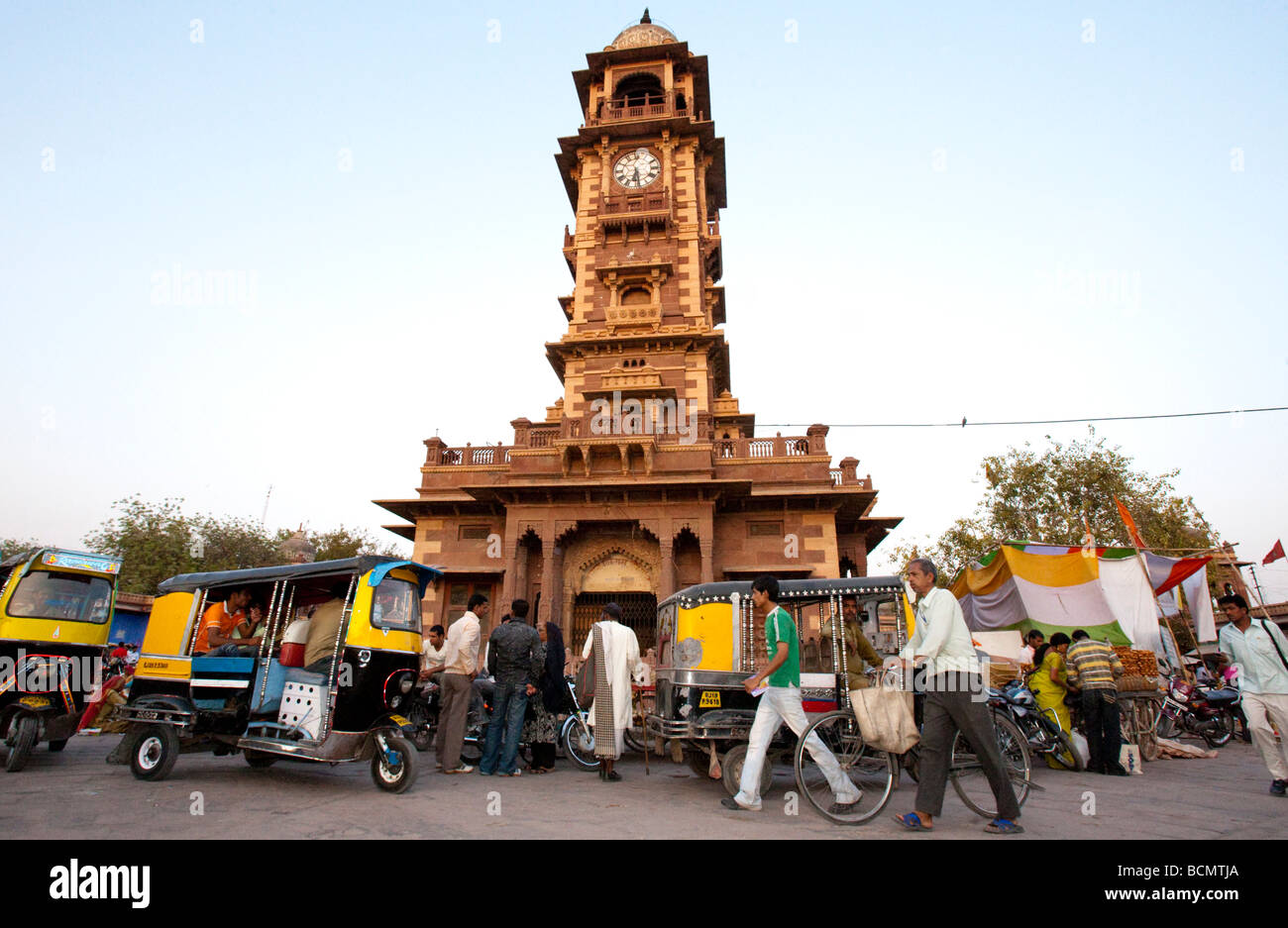 La Torre dell Orologio Sadar Market Jodhpur Rajasthan in India Foto Stock