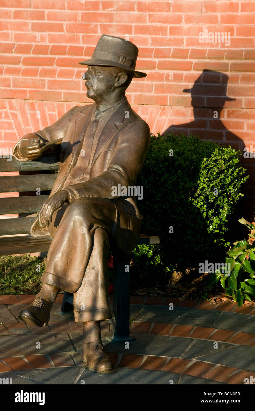 "William Faulkner', Oxford, Mississippi, Stati Uniti, statua Foto Stock
