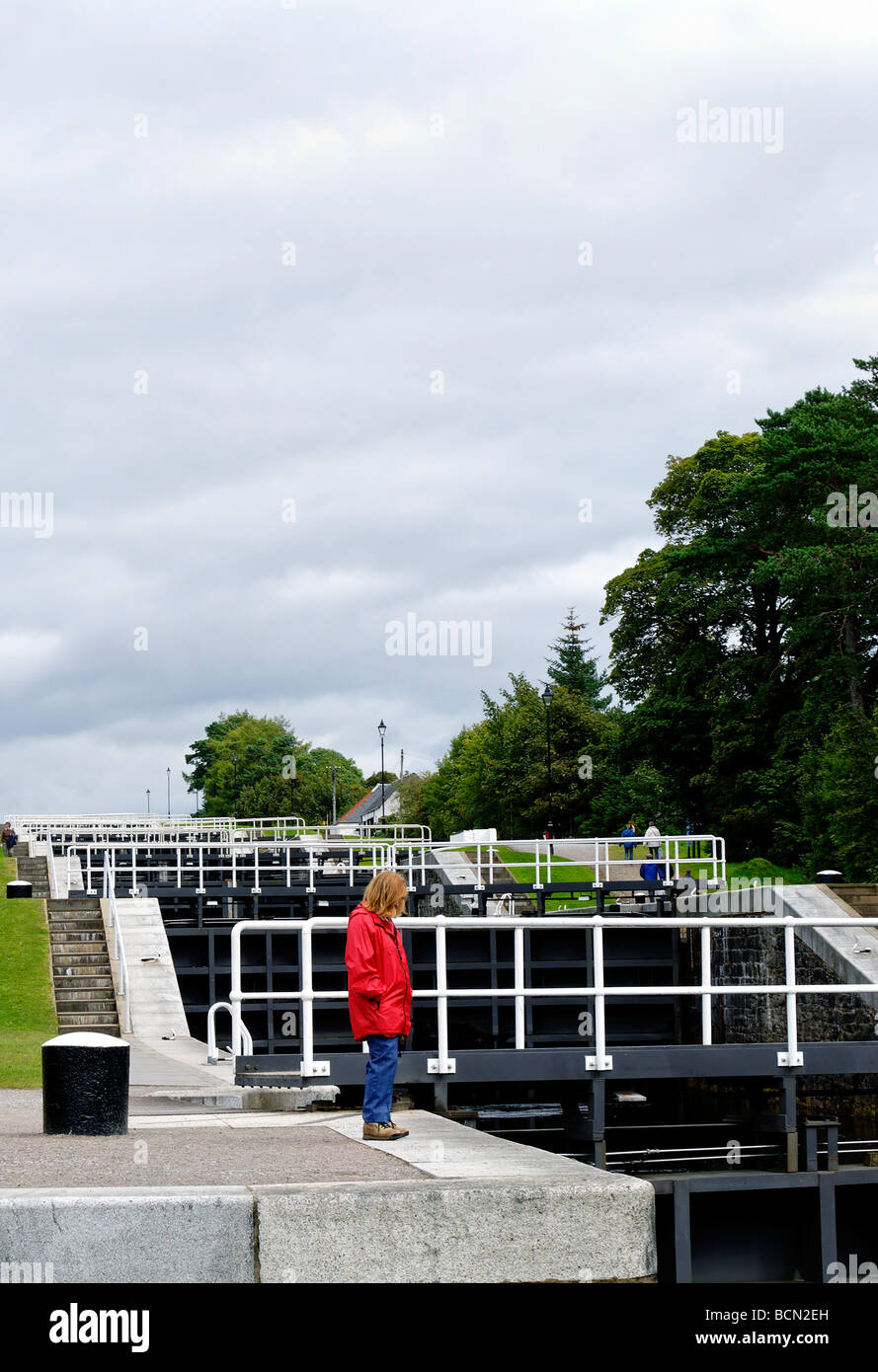 Neptune's Staircase, Banavie, Scozia Foto Stock