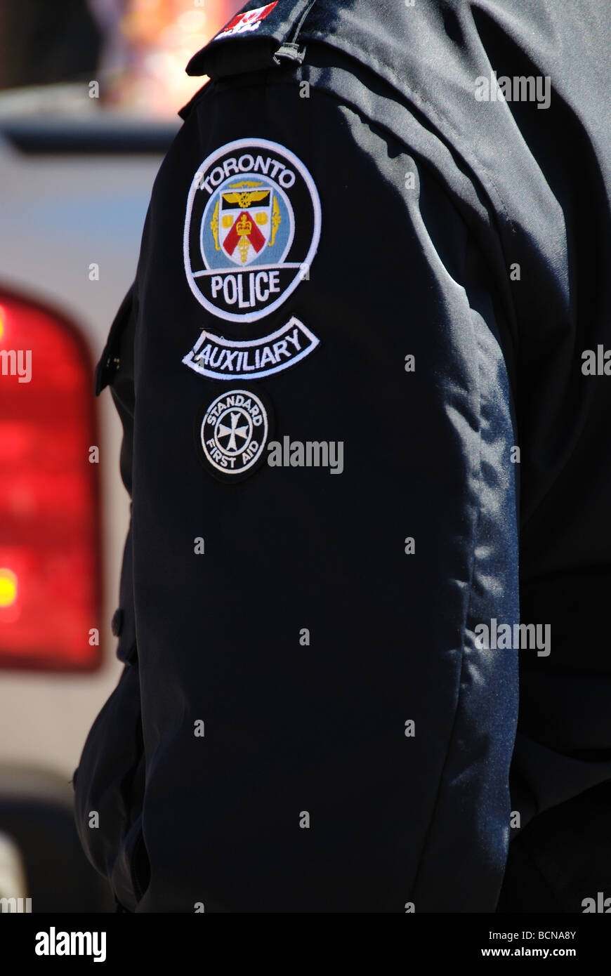 Un Metropolitan Toronto ausiliario emblema di polizia Foto Stock