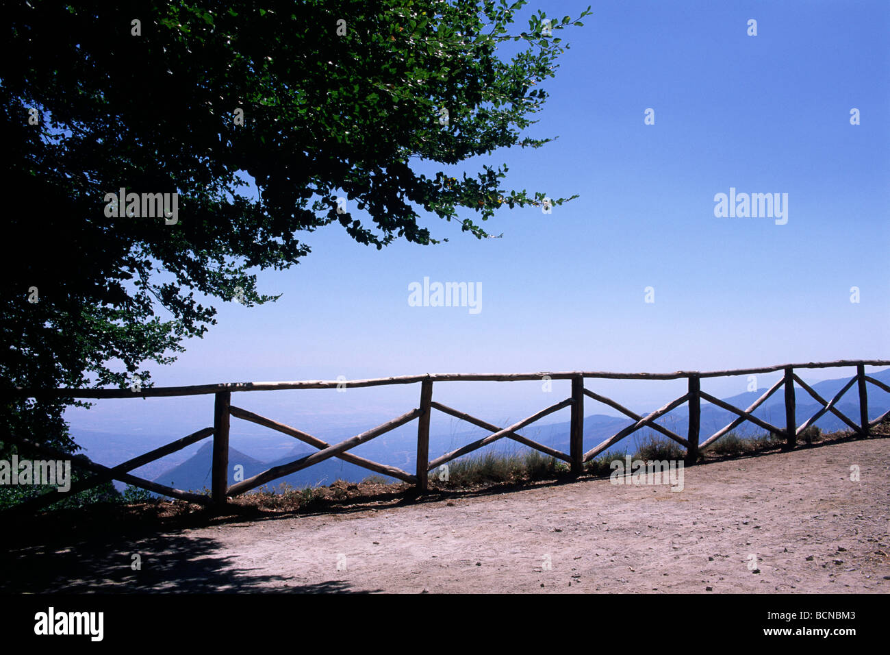 Italia, Basilicata, Parco Nazionale del Pollino, punto panoramico del Belvedere del Malvento Foto Stock