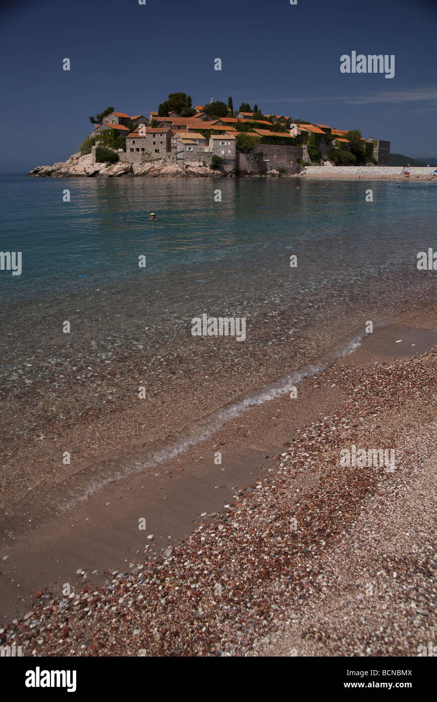 Mare Adriatico - Sveti Stefan Foto Stock