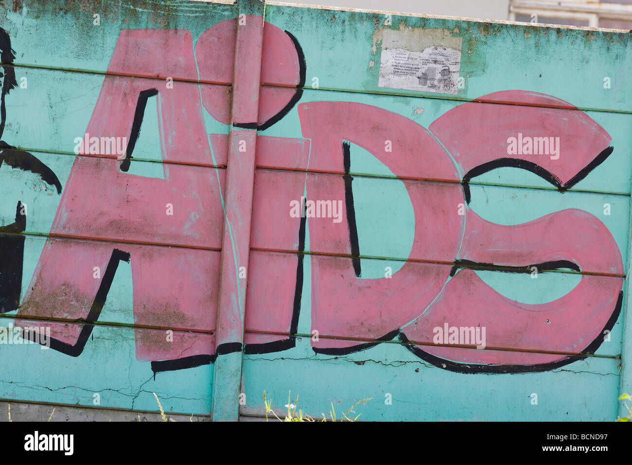 Aids Graffiti, Sud Africa Foto Stock