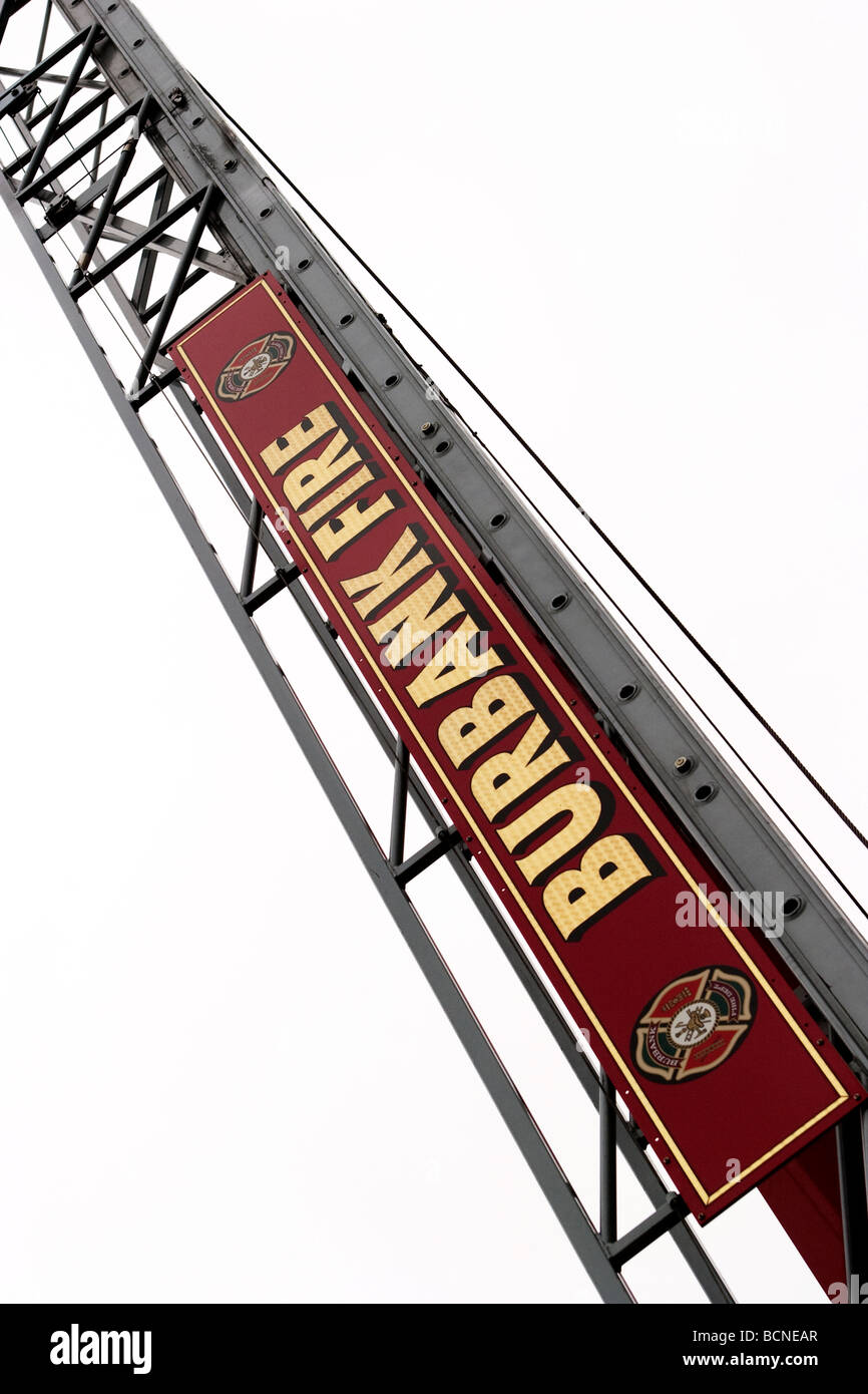 Burbank California Vigili del Fuoco scala a carrello Foto Stock
