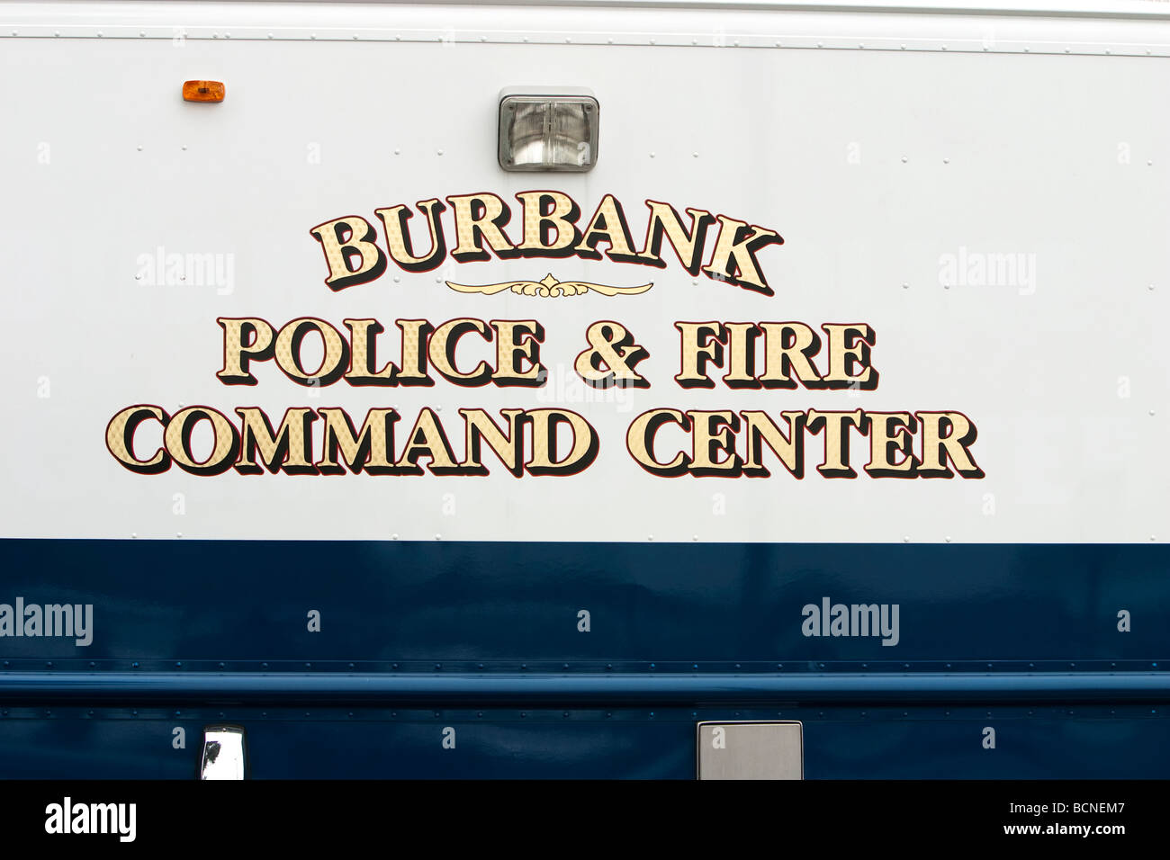 Burbank la polizia e i vigili del fuoco del comando veicolo Foto Stock