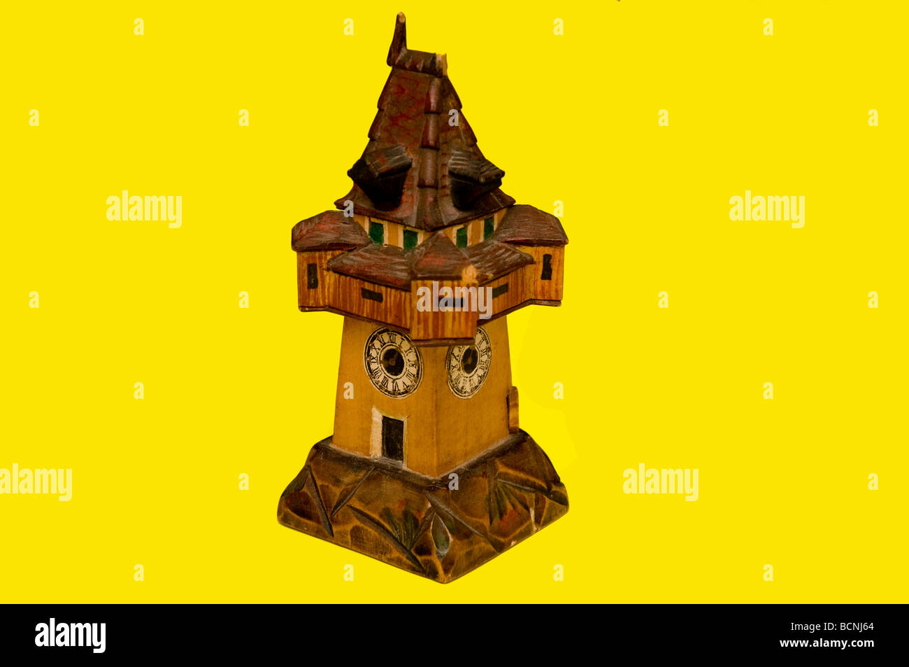 Un piccolo modello di Graz Uhrturm torre dell'orologio Foto Stock