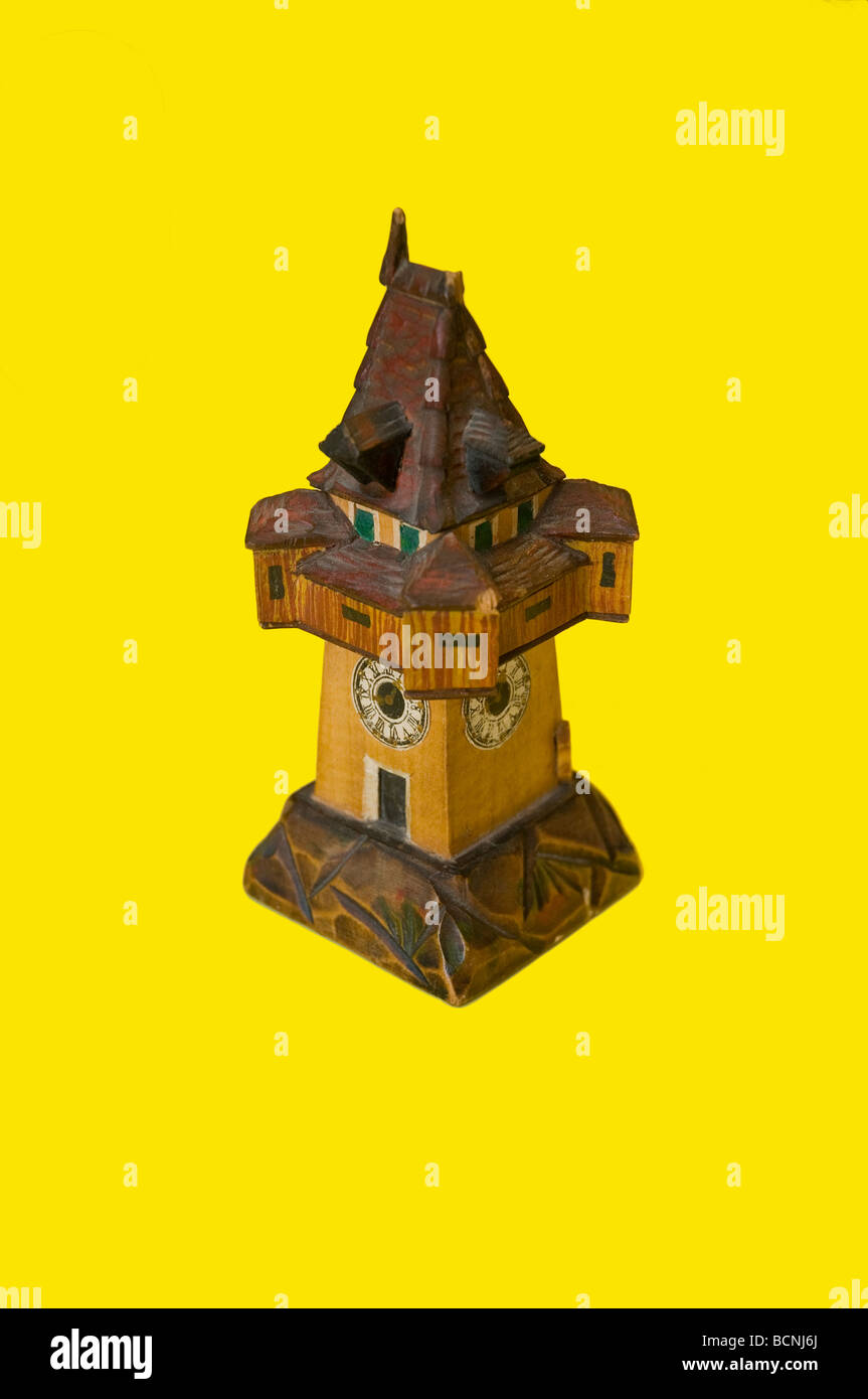 Un piccolo modello di Graz Uhrturm torre dell'orologio Foto Stock