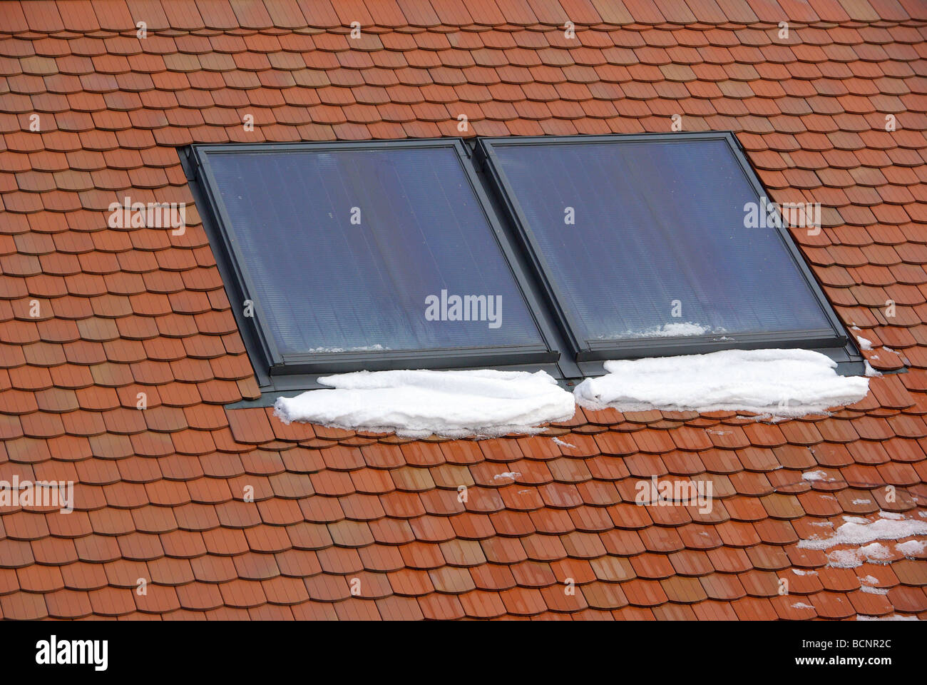 Solaranlage impianto solare 73 Foto Stock