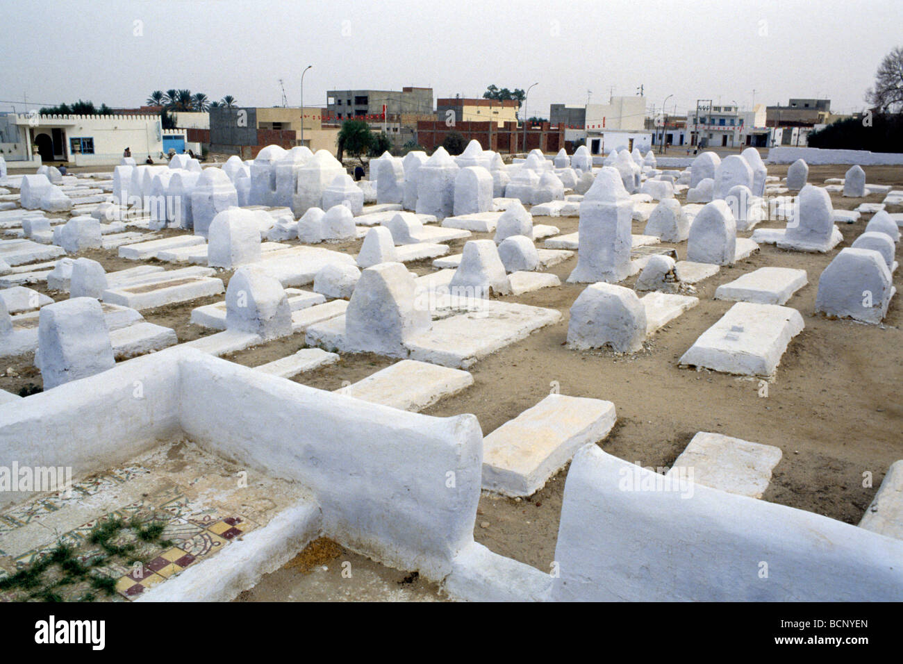 La tunisia cimitero islamico kairouan Foto Stock