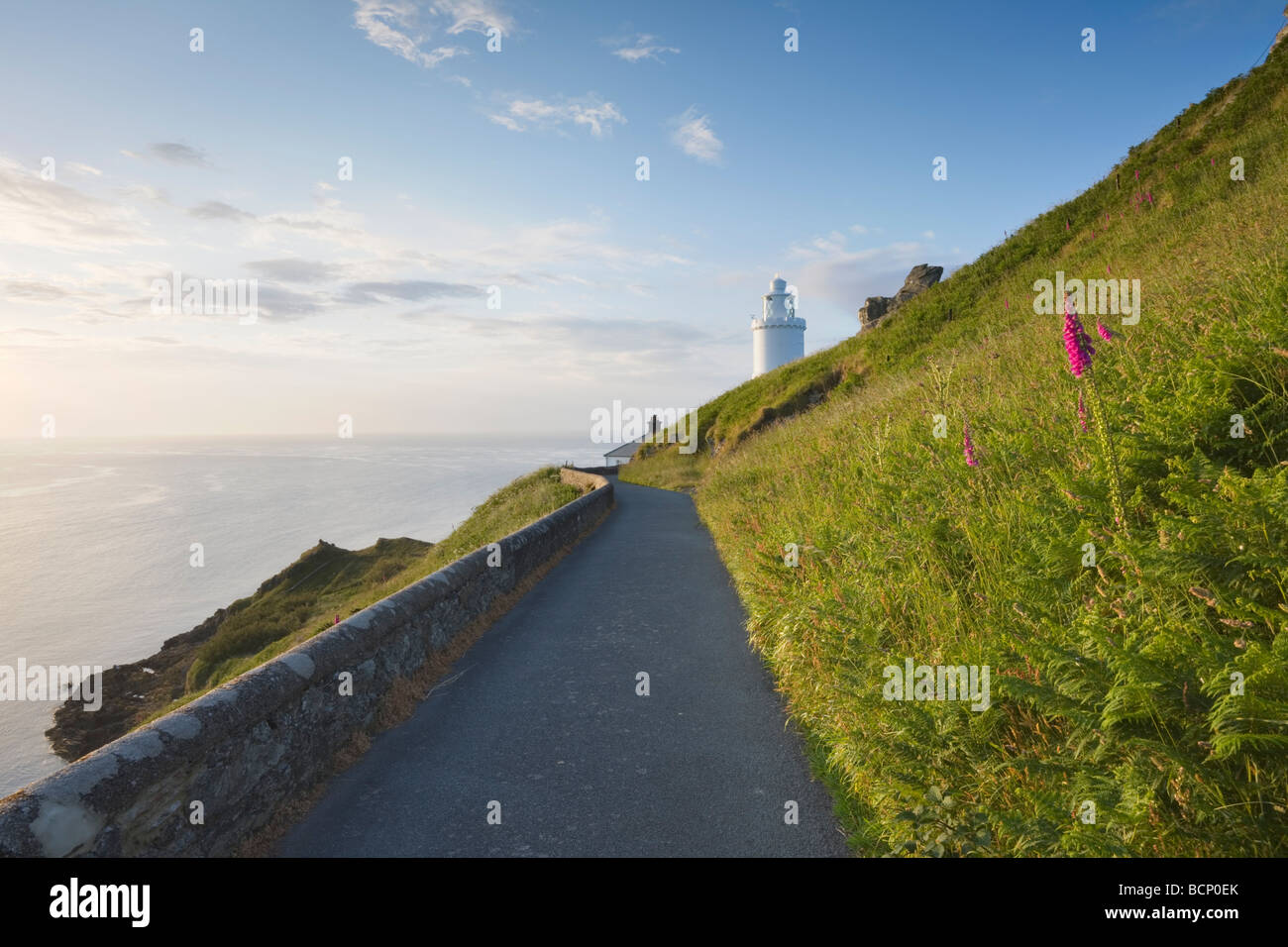 Strada per avviare Point Lighthouse South Hams District Devon England Regno Unito Foto Stock