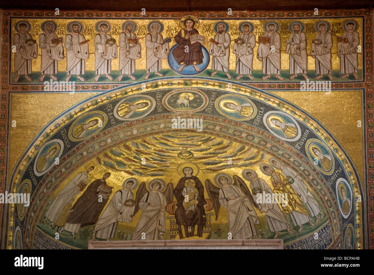 Croazia Istria Parenzo basilica eufrasiana interno Foto Stock