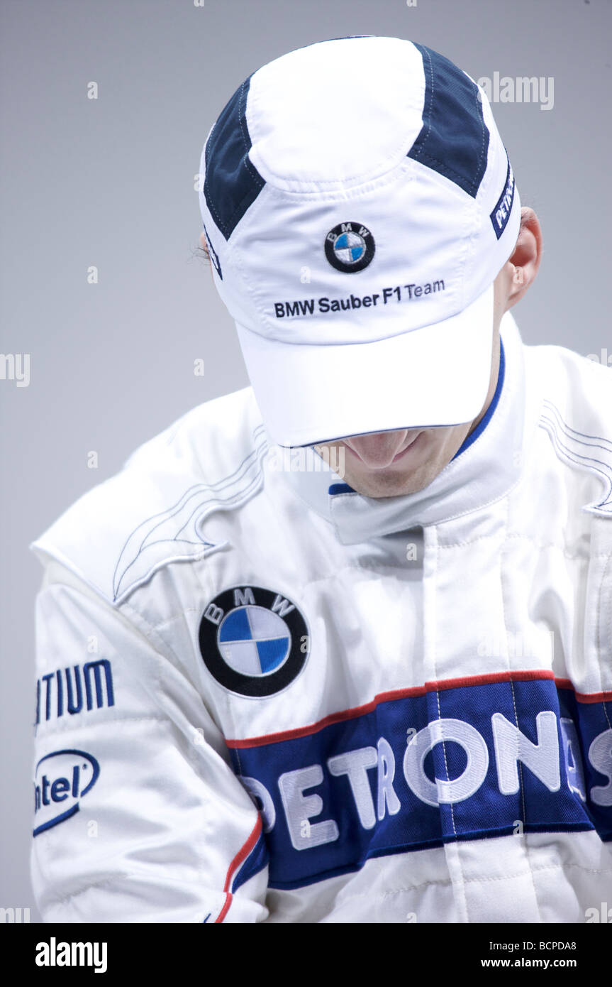 Robert Kubica su BMW Sauber lancio del Team 2009 Foto Stock