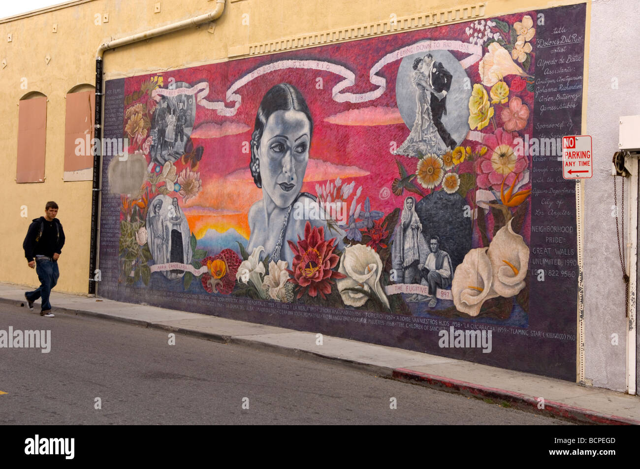 Dolores Del Rio murale in Hollywood, CA Foto Stock
