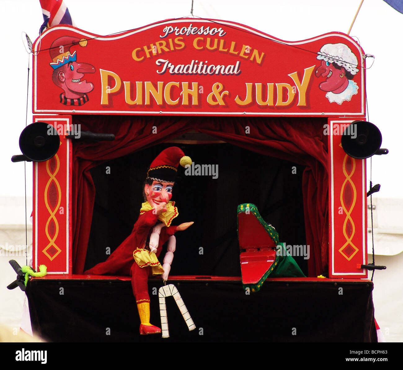 Punch e Judy visualizza Foto Stock