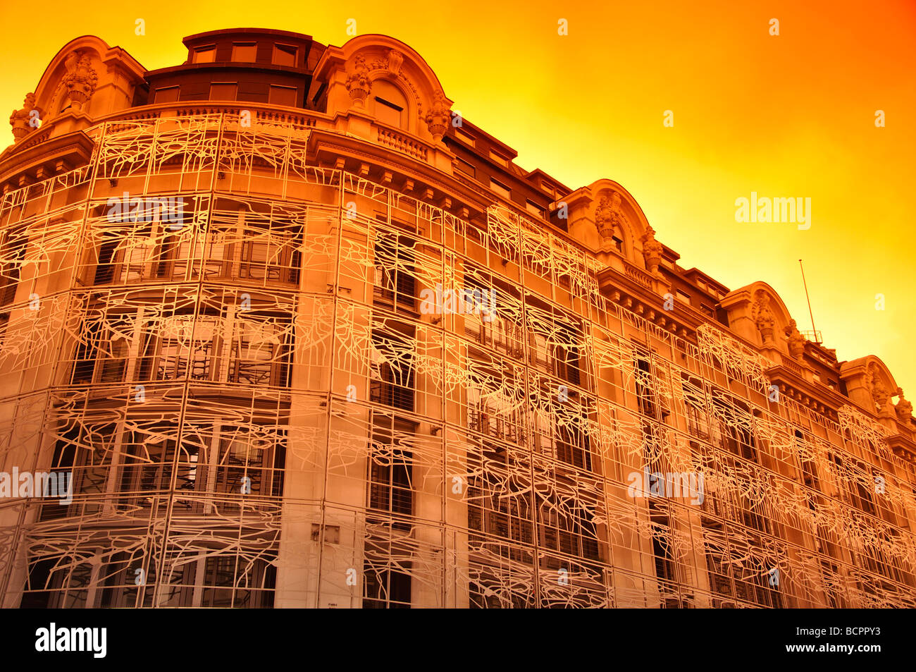 Ministero della cultura edificio di Parigi al tramonto Foto Stock
