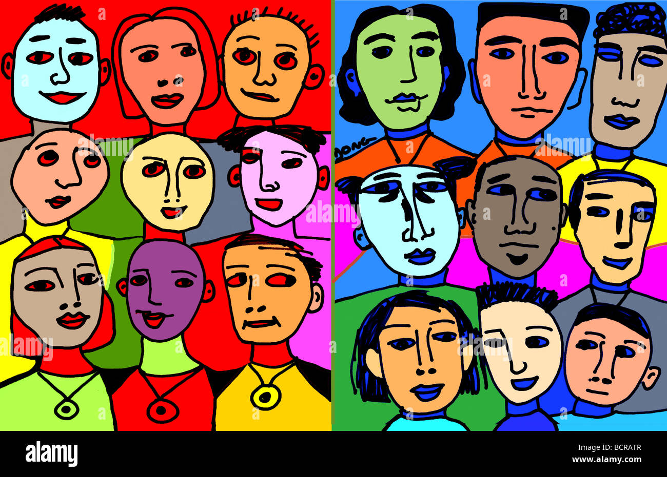Operatori di Pace, 2008, Diana Ongs (b.1940/cino-americano) Computer grafica Foto Stock