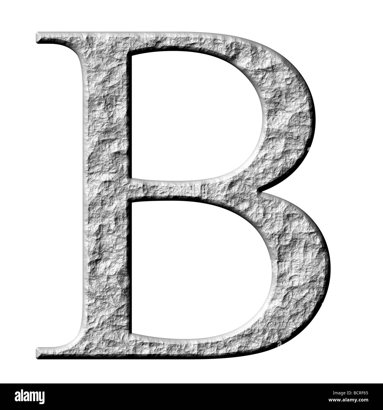 3d stone lettera greca Beta Foto Stock
