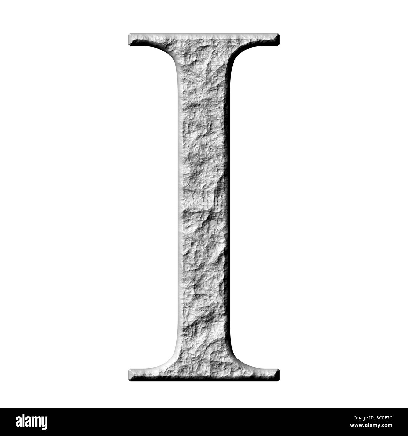 3d stone lettera greca Iota Foto Stock