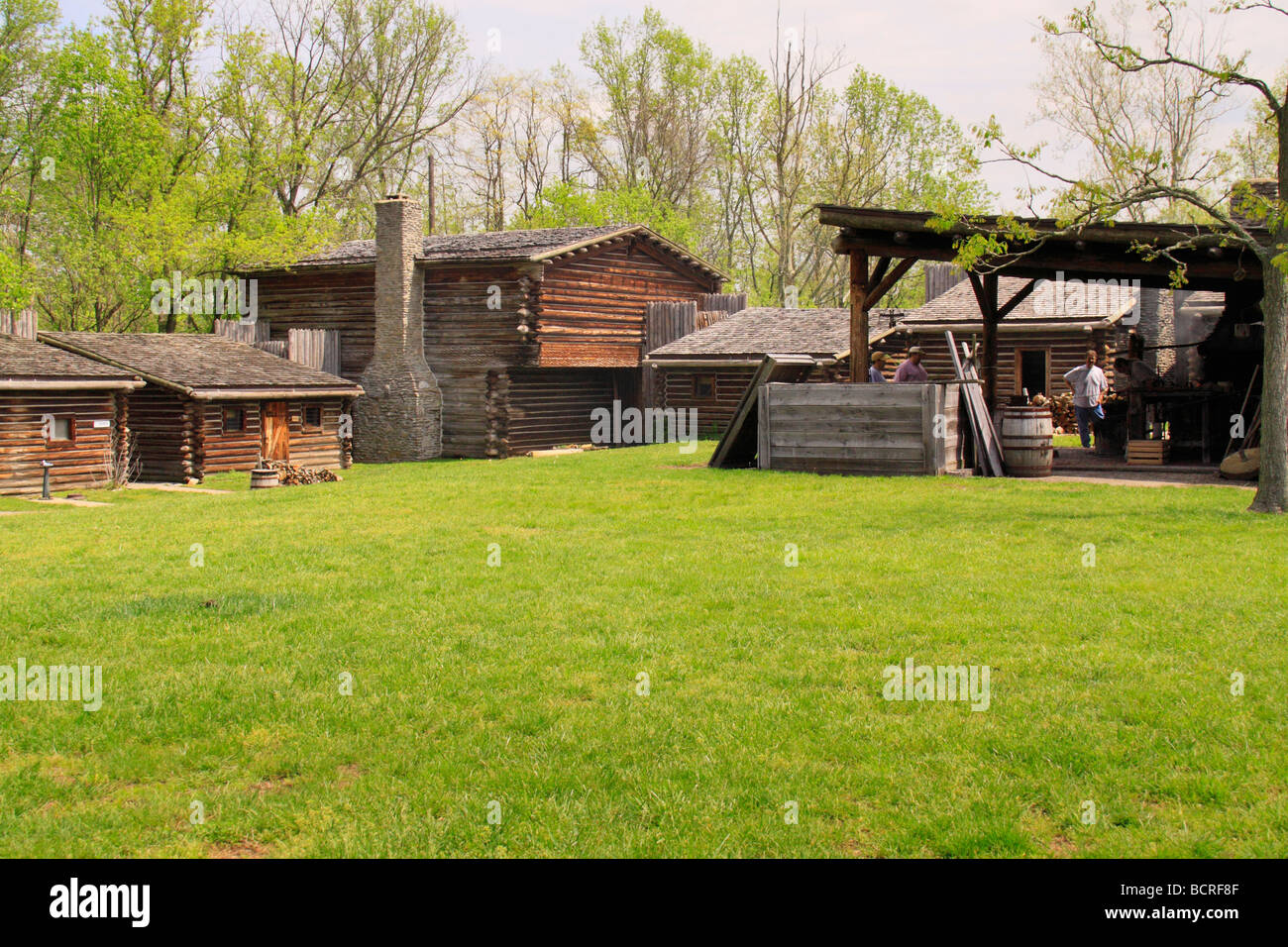 Fabbro in fort composto a Fort Boonesborough State Park Richmond Kentucky Foto Stock