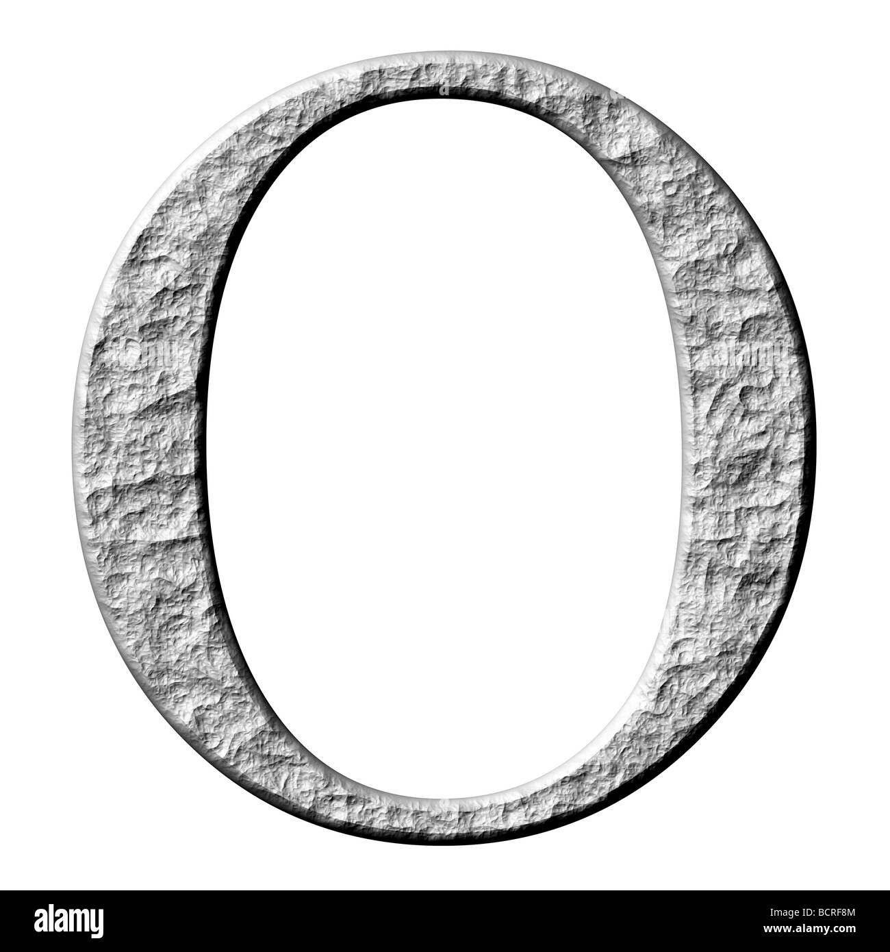 3d stone lettera greca Omikron Foto Stock