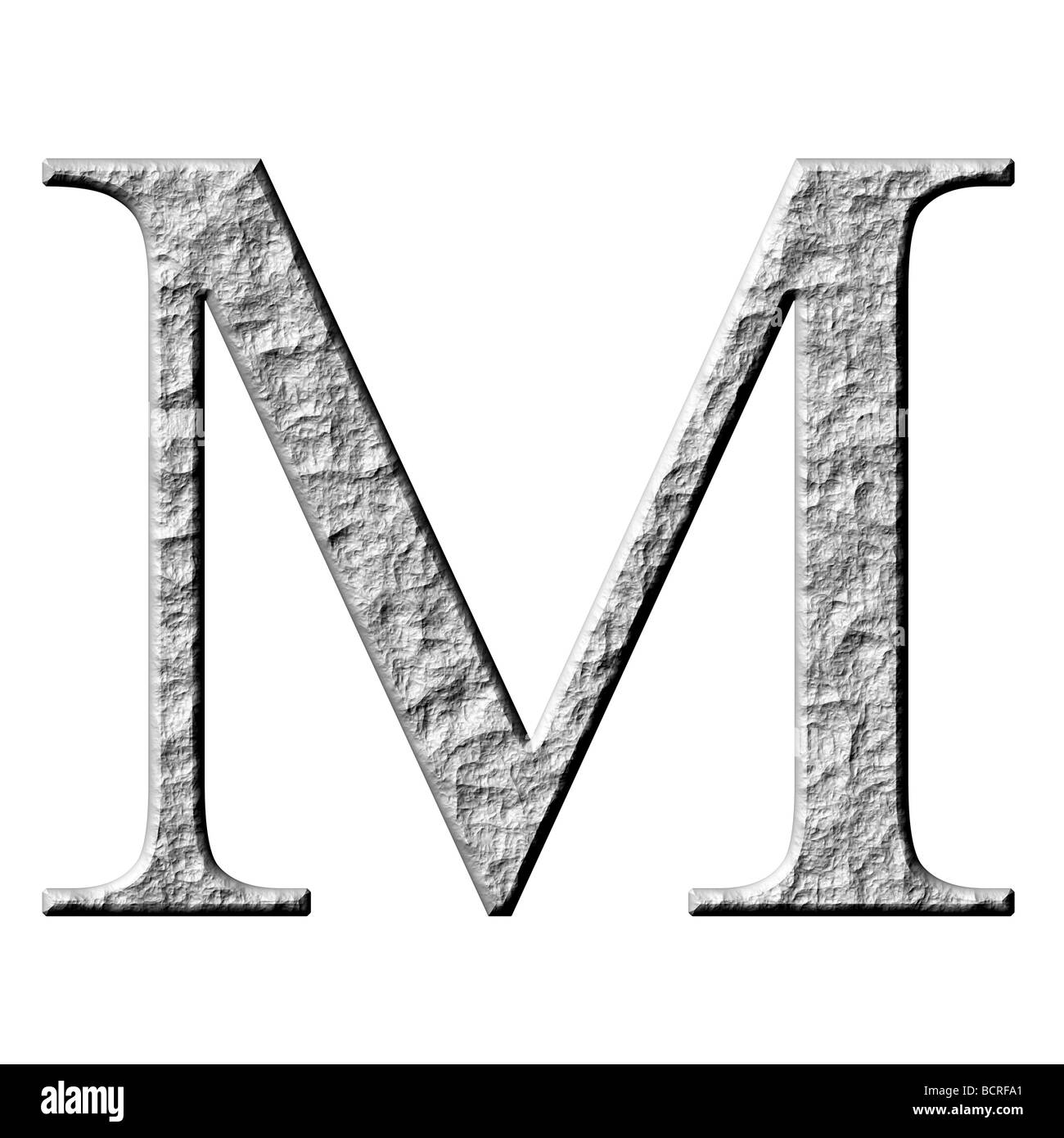 3d stone lettera greca il mio Foto Stock