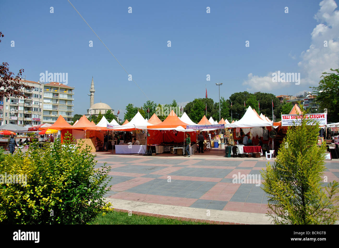 Mercato all'aperto, centro città, Aydin, Aydin Provincia, Regione del Mar Egeo, Turchia Foto Stock