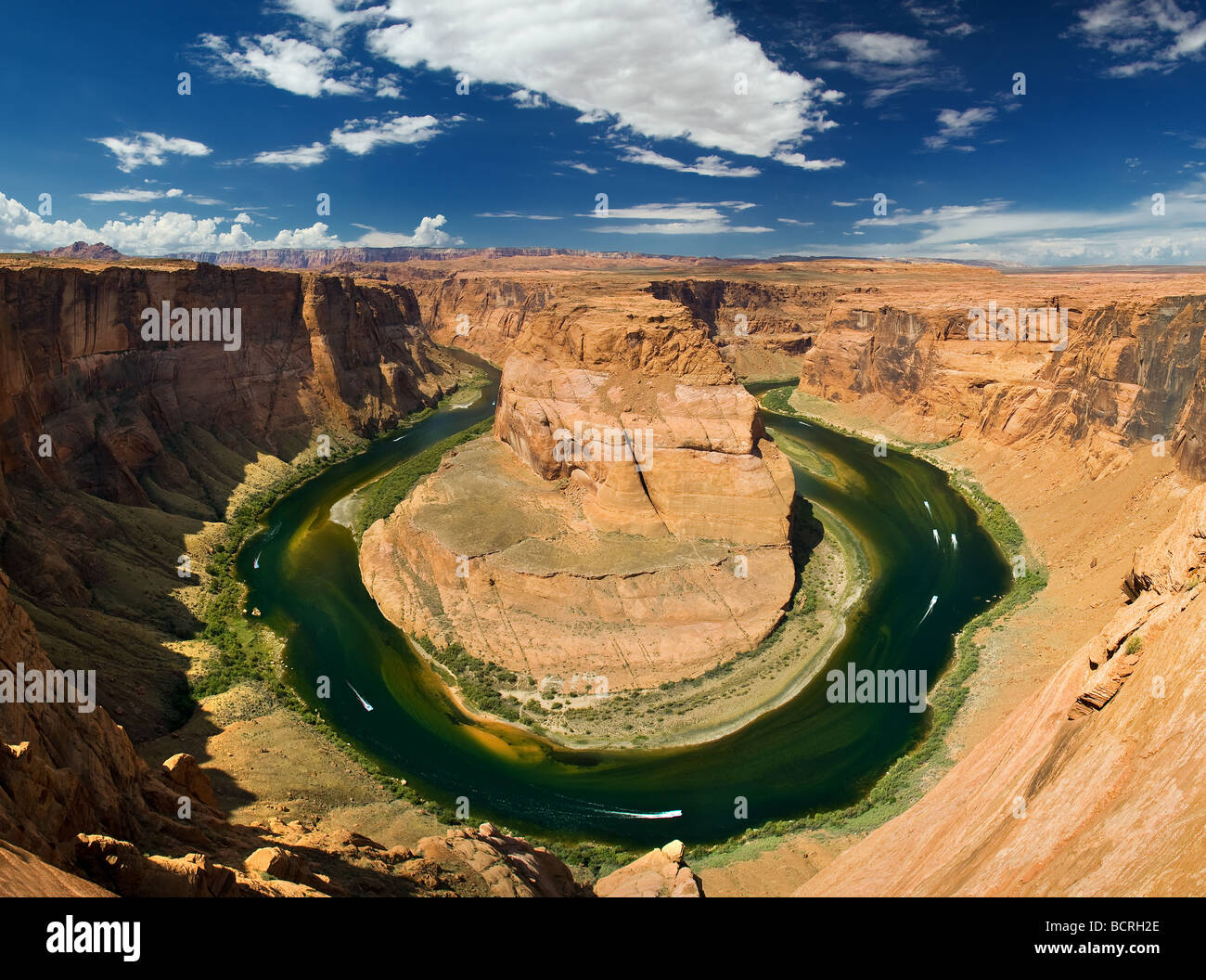 Vista sulla curva a ferro di cavallo vicino a pagina, Arizona, Stati Uniti d'America Foto Stock