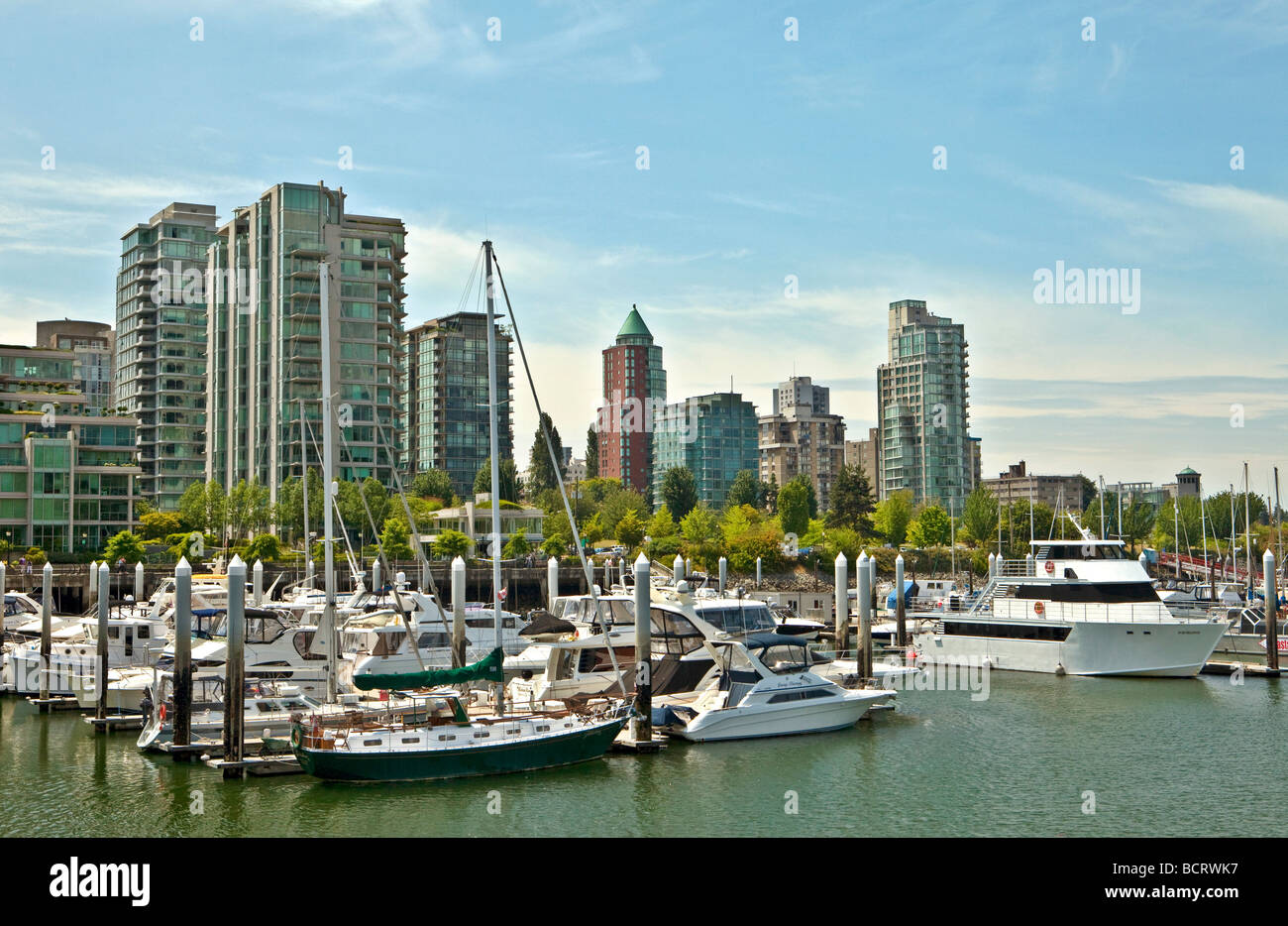 Coal Harbour Vancouver British Columbia Canada Foto Stock