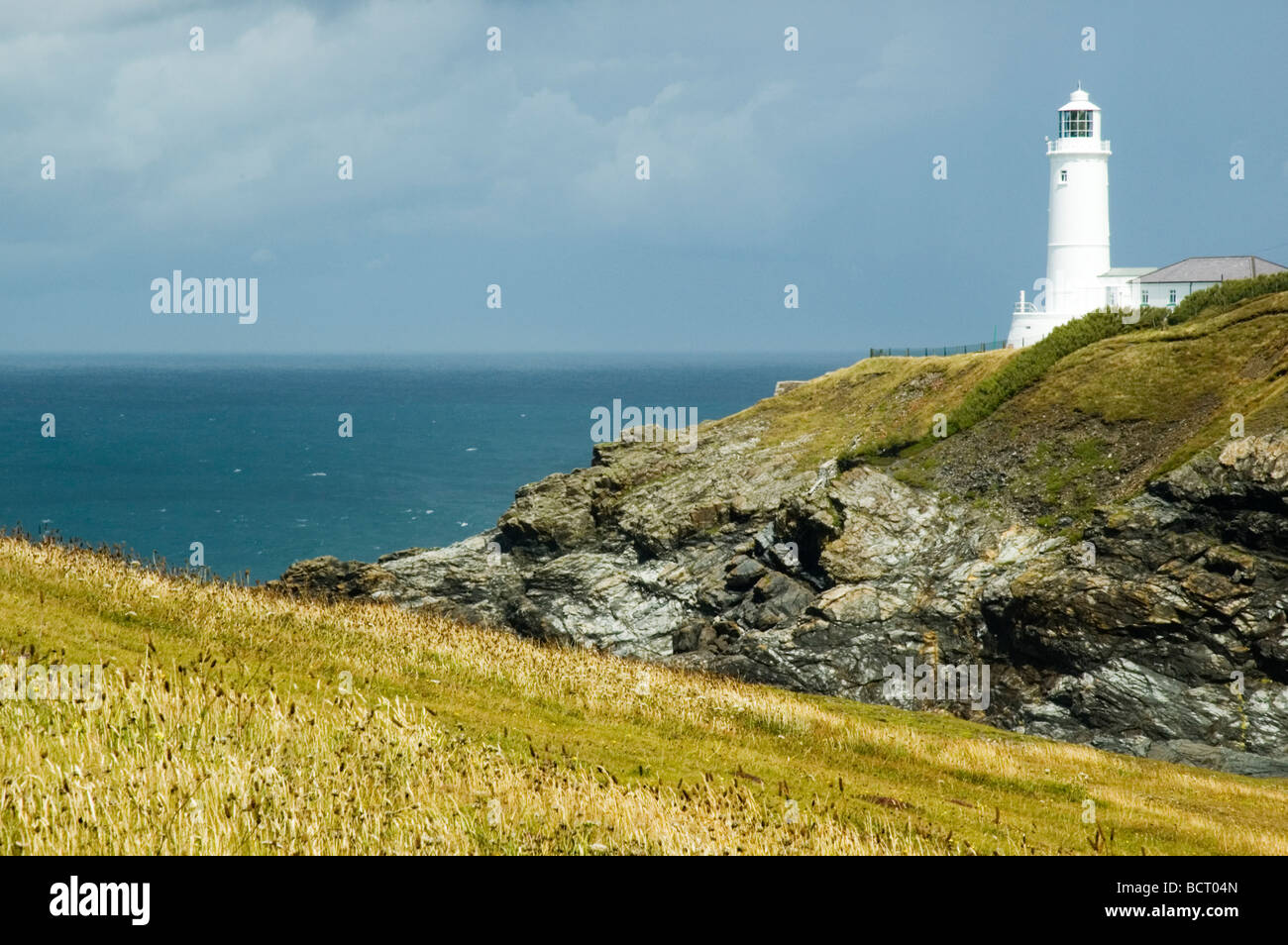 Trevose Testa e faro, North Cornwall Foto Stock