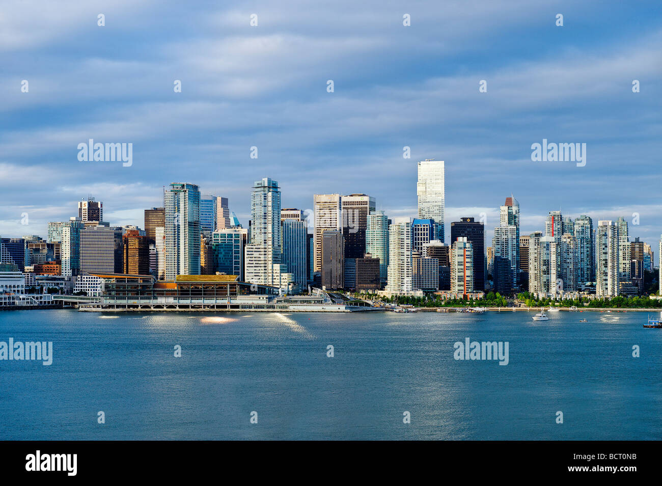 Lo skyline di Vancouver, Canada Foto Stock