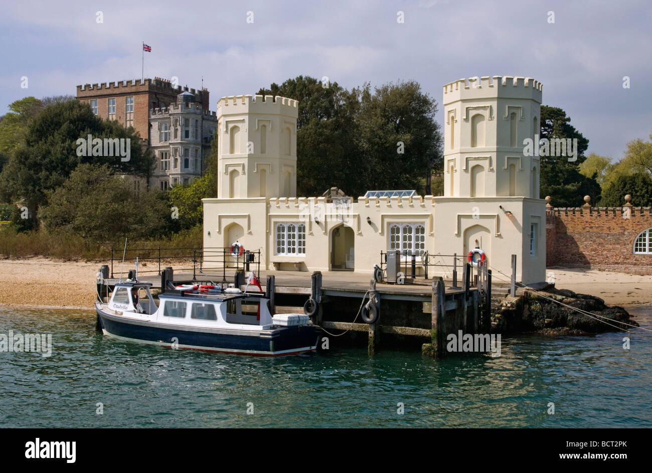 Brownsea Island Castello, il porto di Poole, Dorset, Regno Unito Foto Stock