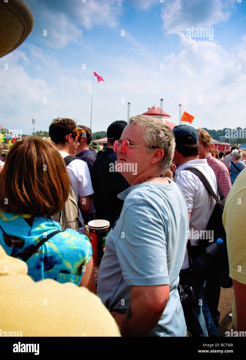 Goer festival di Glastonbury 2009 Foto Stock