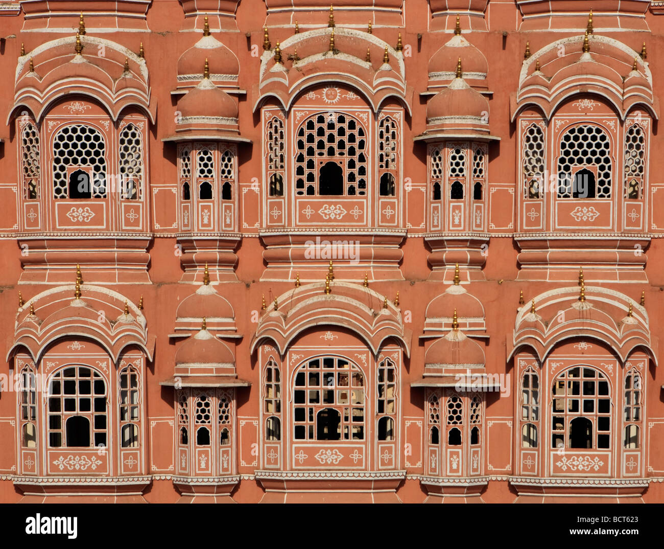Hawa Mahal, vento facciata del palazzo a Jaipur / India. Foto Stock
