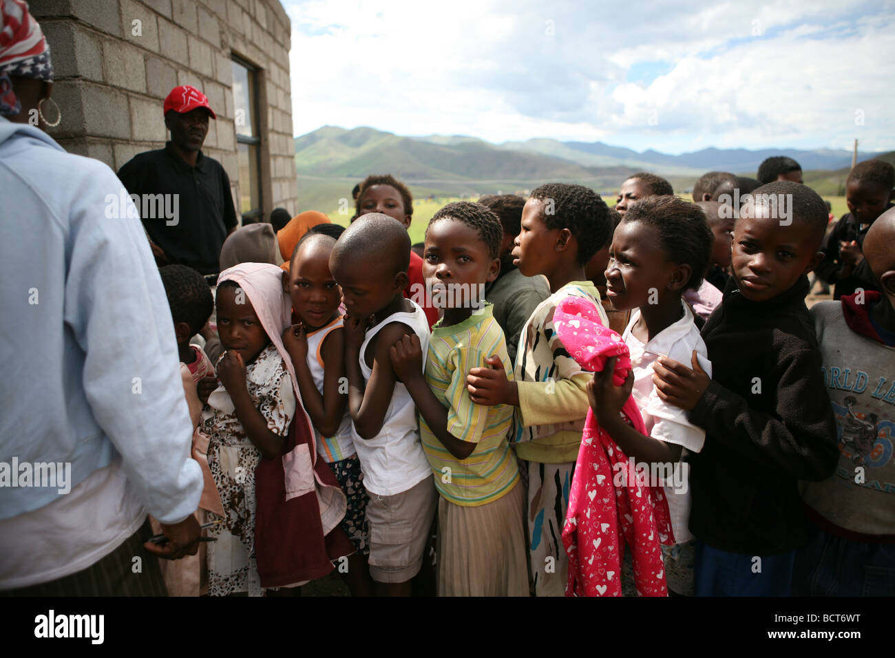 Le ong in Lesotho fornire temporaneo di riabilitazione per i bambini che sono gravemente malnutriti. Foto Stock