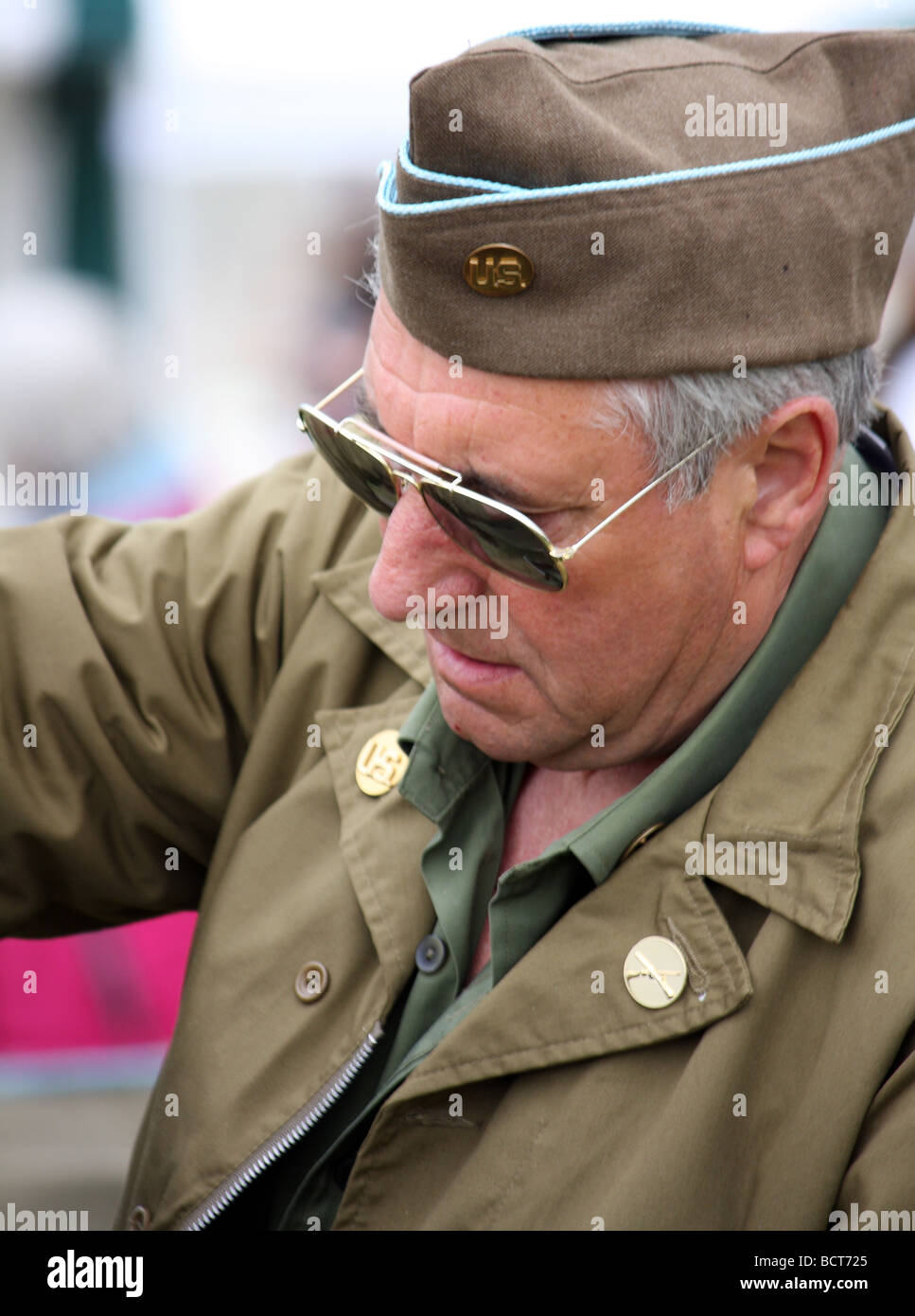 Una fotografia di un soldato di guerra a livello locale fayre Foto Stock