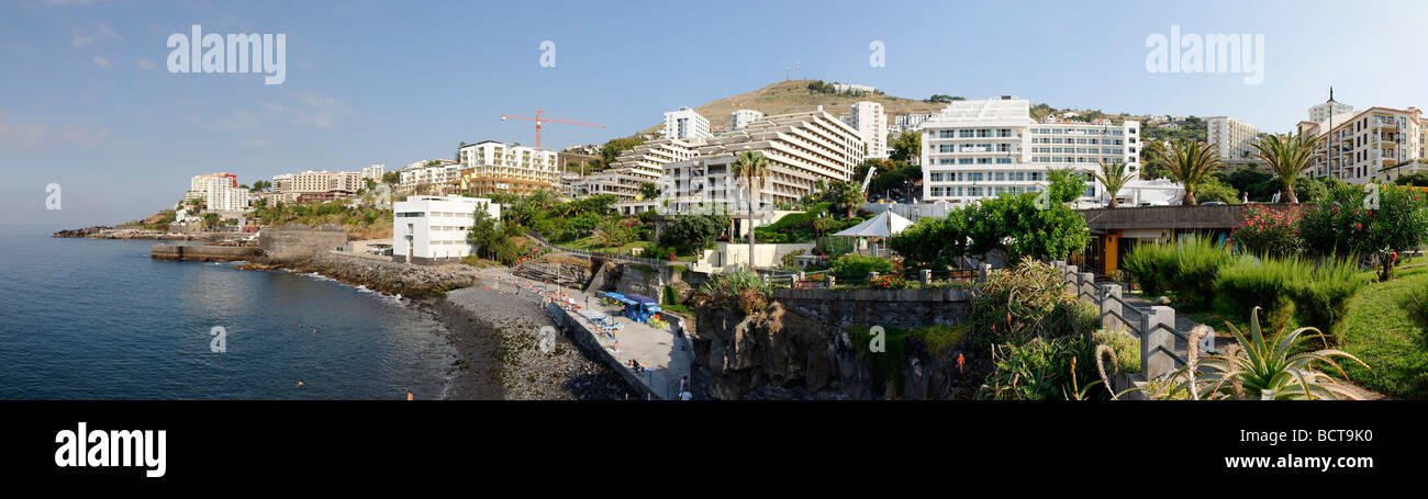 Area costiera Lido Ponta Gorda, a sud-ovest del nucleo della città di Funchal, Madeira, Portogallo, Europa Foto Stock